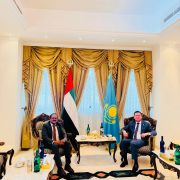 H.E. Rauan Zhumabek, Ambassador of the Republic of Kazakhstan to the UAE, at the Embassy in Abu Dhabi