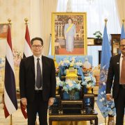 H.E. Mr. Sorayut Chasombat, Ambassador of Thailand to the UAE, at the Embassy in Abu Dhabi